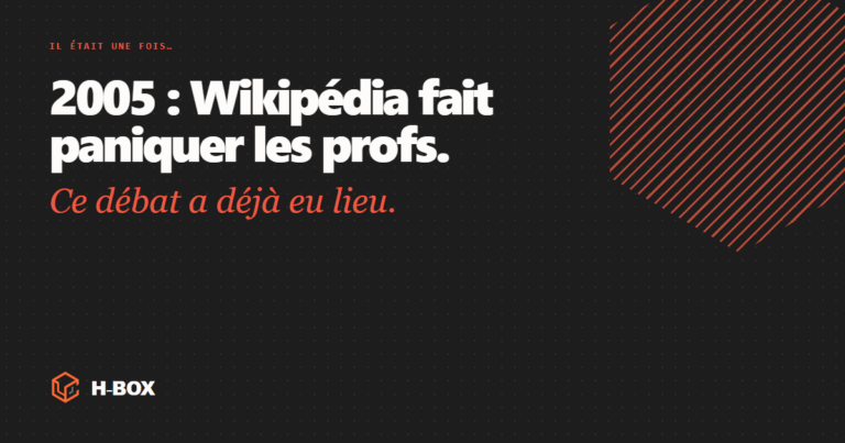 Wikipedia 2005 : ce que la première panique numérique nous apprend sur l’IA à l’école